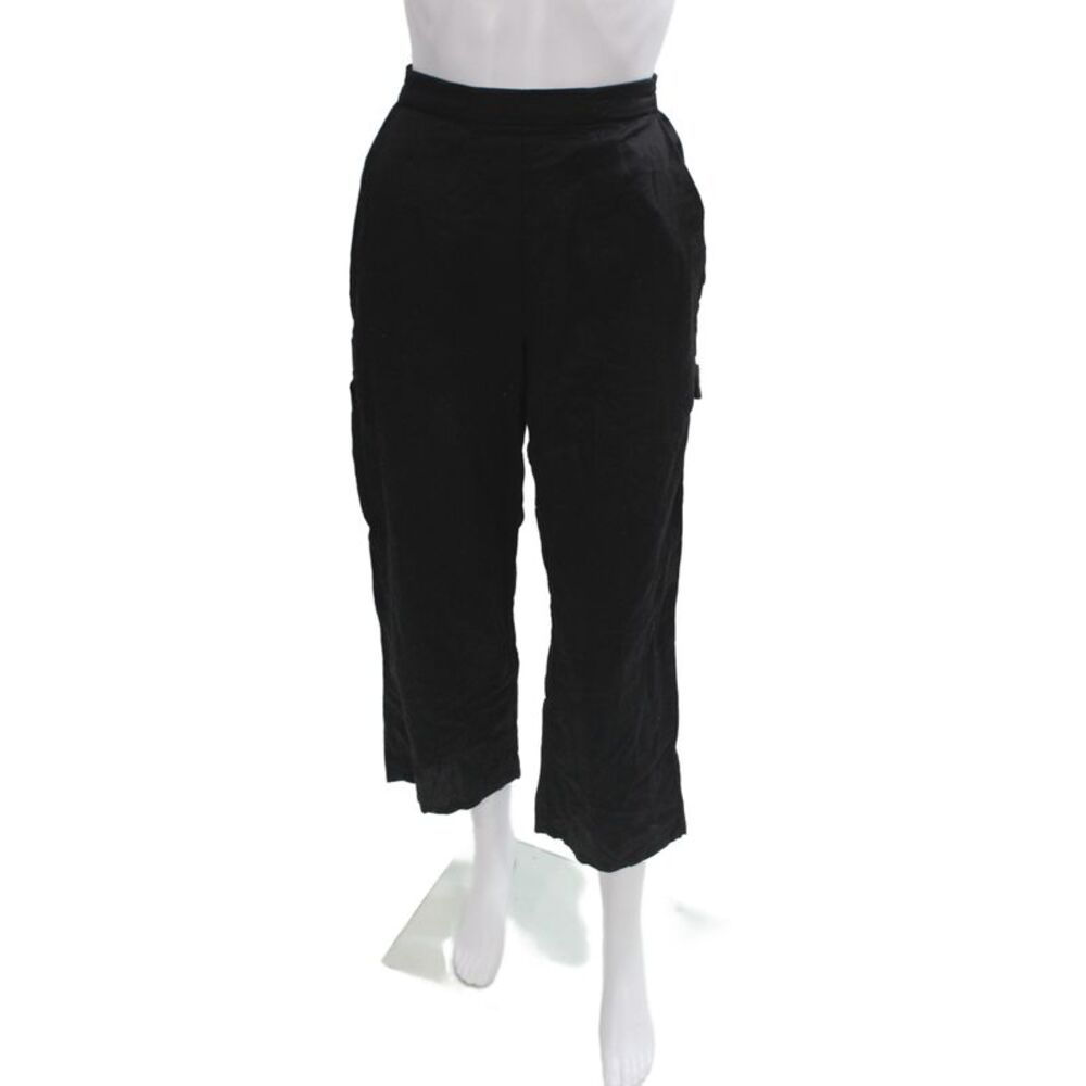 Leset Women Cargo Black Cotton Pants Size XS